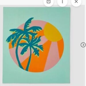 Sun squad jumbo palm tree 100% cotton beach towel 60 x 72